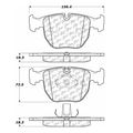 Centric Parts Posi-Quiet Ceramic Pad, 105.06810 105.06810